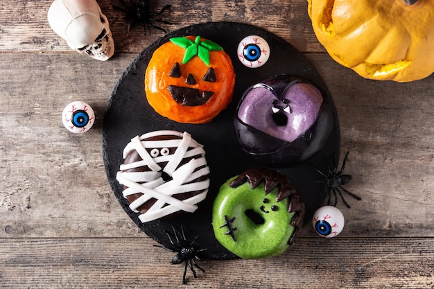 Foto auswahl an halloween-donuts
