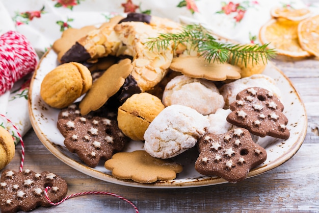 Auswahl an Weihnachtsplätzchen