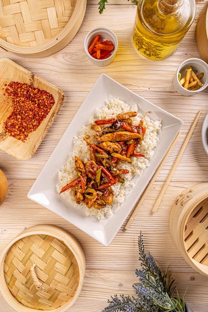 Autêntica comida tradicional chinesa