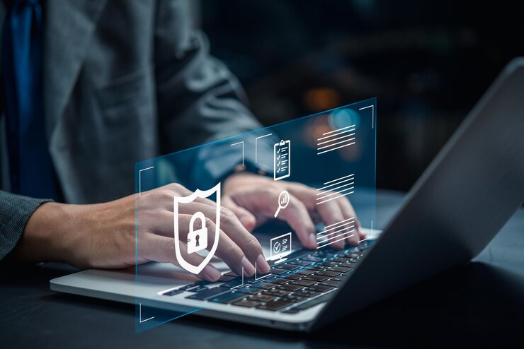 Foto autenticação de utilizadores cibersegurança informação segurança e tecnologia de encriptação dados pessoais onlinecomputador sistema firewall e conceito de segurança da internet