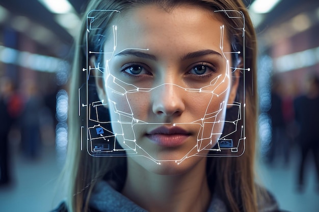 Autenticação por conceito de reconhecimento facial Biométrico Sistema de segurança Tecnologia de reconhecimento face
