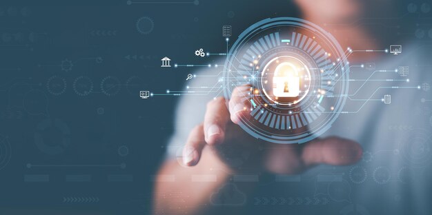 autenticación de contraseña y autenticación acceso a la información de ciberseguridad Empresario l