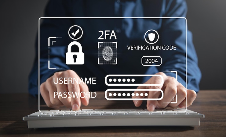 Foto autenticación de dos factores 2fa seguridad de los datos personales