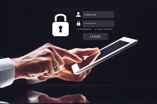 Autenticación multifactorial Entrada de usuario Seguridad cibernética y protección de datos Seguridad de la información