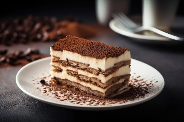 Auténtico tiramisú de cacao beige