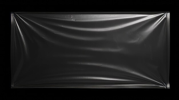 Authentische Polyethylen-Textur auf schwarzem Hintergrund