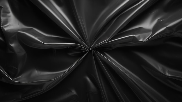 Authentische Polyethylen-Textur auf schwarzem Hintergrund