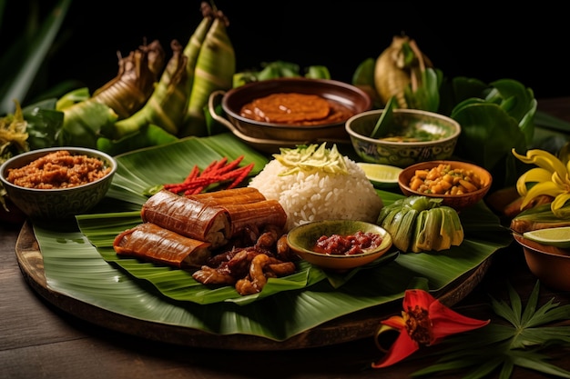 authentische thailändische traditionelle Mahlzeit