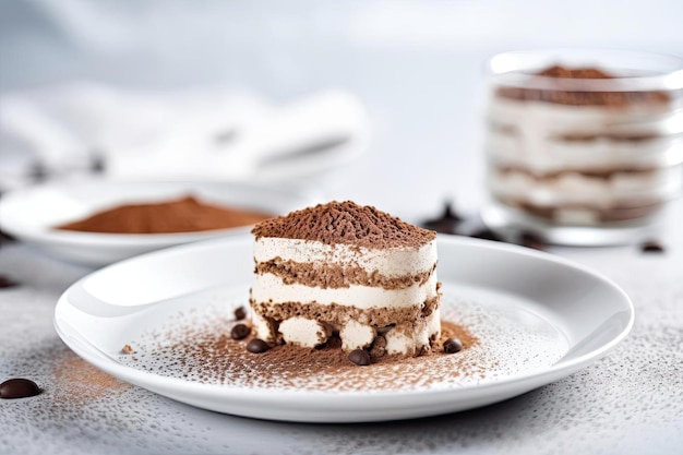 Authentisches beiges Kakao-Tiramisu