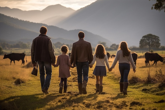 Authentizität und Alltag einer kolumbianischen Familie Arbeit Zuhause Landwirtschaft Feldfamilie