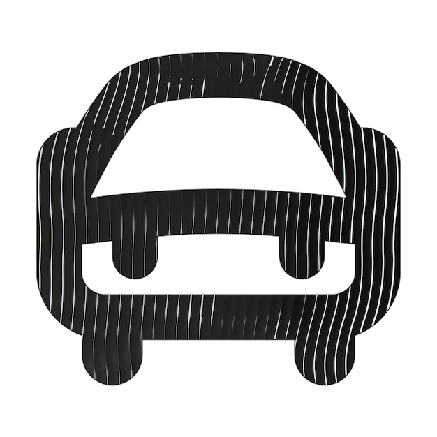 Auto-Alt-Symbol Schwarz-Weiß-Linien-Textur