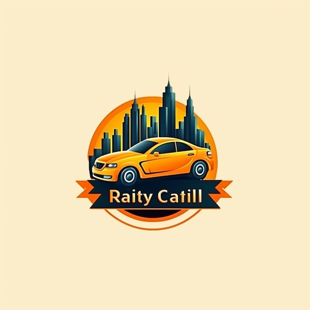 Un auto amarillo con una pancarta que dice rad catter.