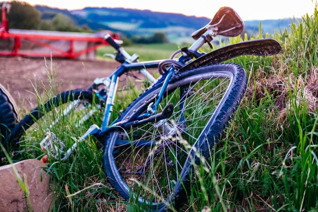 Foto auto auf dem feld