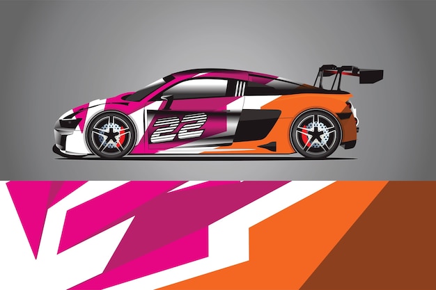 Auto Aufkleber Wrap Design Vektor