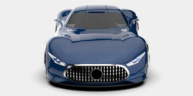 Auto deportivo aislado en el fondo Ilustración de renderización 3D