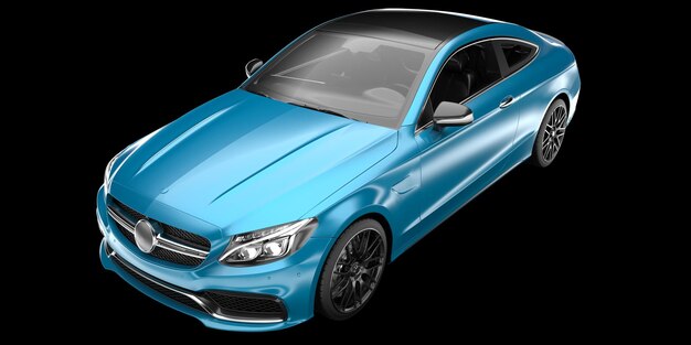 Auto deportivo aislado en el fondo Ilustración de renderización 3D