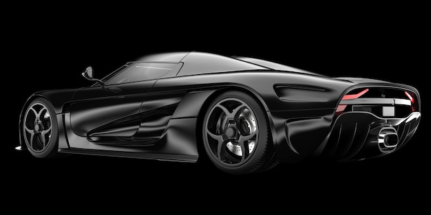 Auto deportivo aislado en el fondo Ilustración de renderización 3D