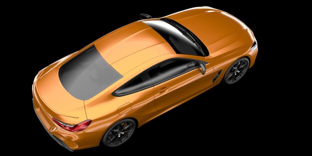 Auto deportivo aislado en el fondo Ilustración de renderización 3D