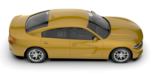 Auto deportivo aislado en el fondo Ilustración de renderización 3D