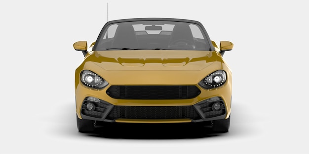 Auto deportivo aislado en el fondo Ilustración de renderización 3D