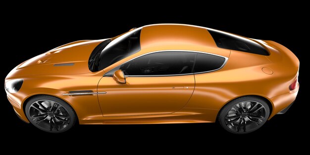 Auto deportivo aislado en el fondo Ilustración de renderización 3D