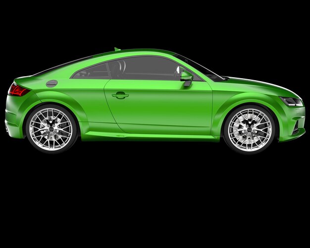Auto deportivo aislado en el fondo Ilustración de renderización 3D