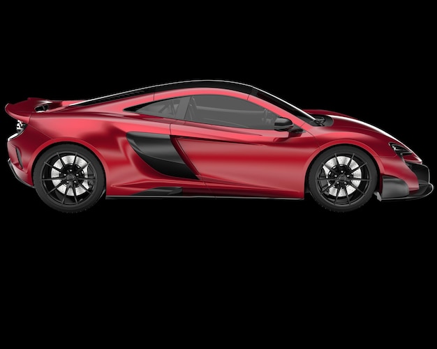 Auto deportivo aislado en el fondo Ilustración de renderización 3D