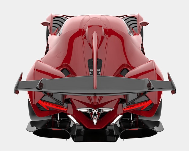 Auto deportivo aislado en el fondo Ilustración de renderización 3D