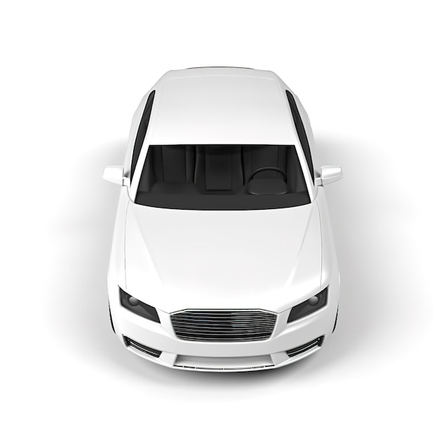 Auto isoliert auf weißem Hintergrund erzeugen KI
