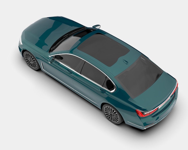 Auto de lujo aislado en el fondo Ilustración de renderización 3D
