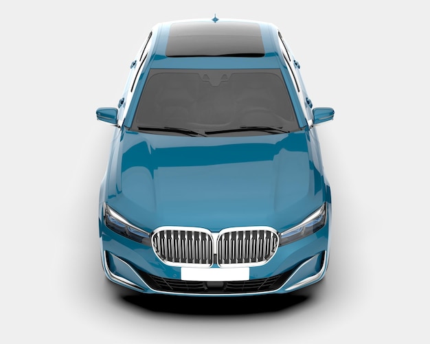 Auto de lujo aislado en el fondo Ilustración de renderización 3D
