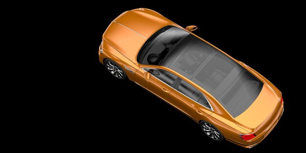 Auto de lujo aislado en el fondo Ilustración de renderización 3D