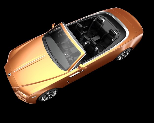 Auto de lujo aislado en el fondo Ilustración de renderización 3D