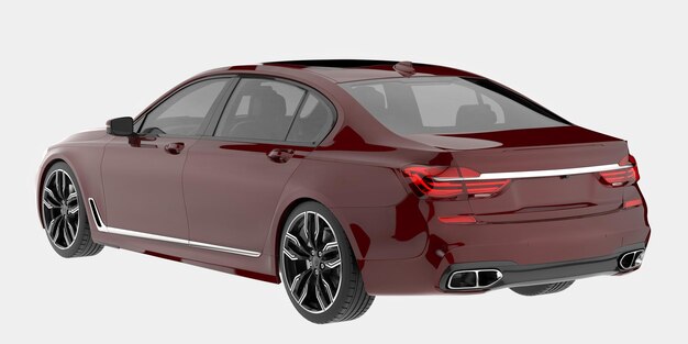Auto de lujo aislado en el fondo Ilustración de renderización 3D