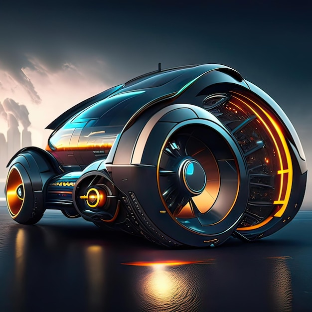 Auto mit super futuristischem Designkonzept Generative KI