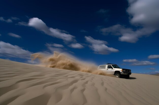 Foto auto suv en el postre red neuronal arte generado por ia