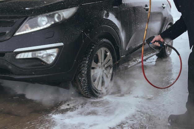 Auto waschen Hochdruckwasserstrahl