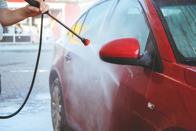 Autoatendimento de lavagem de carros sem contato