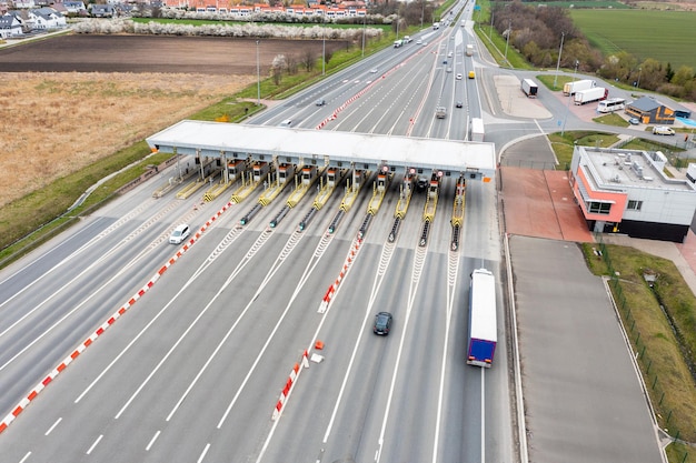 Autobahnmautstelle Checkpoint auf der Straße