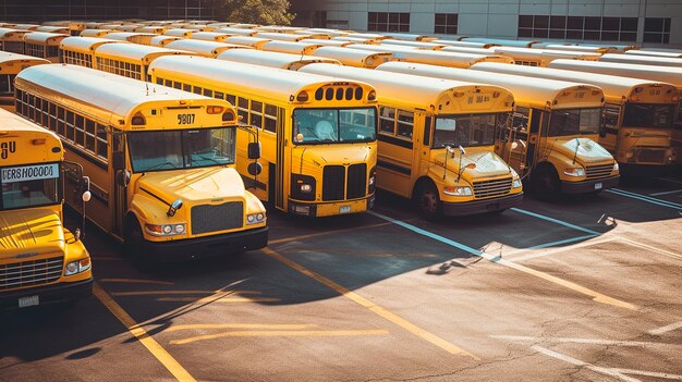 Foto autobús amarillo en la ciudad