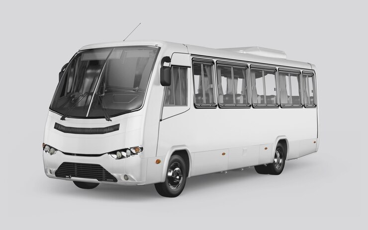 autobús en blanco