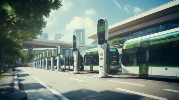 Autobús estacionado al lado de la calle