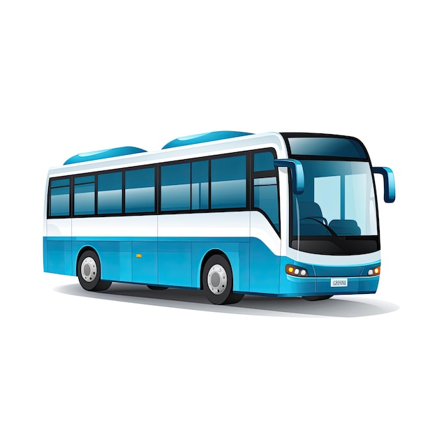 autobús en un fondo blanco Ilustración vectorial para su diseño