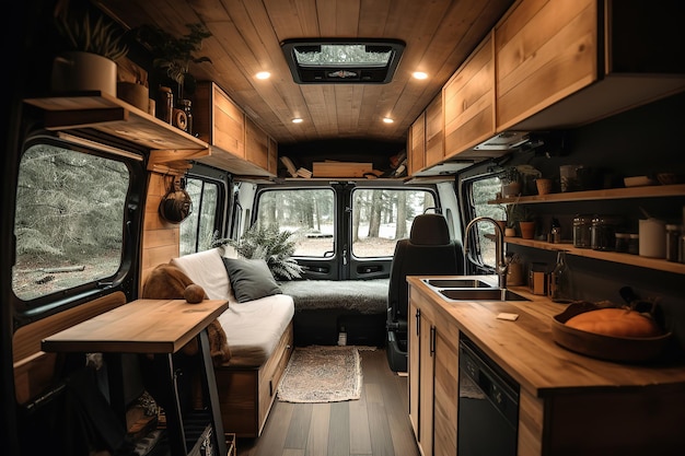 Autocaravana interior generativo ai