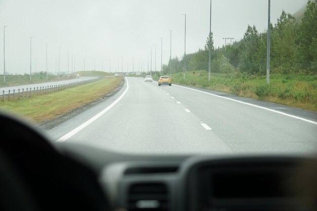 Autofahren auf einer Autobahn