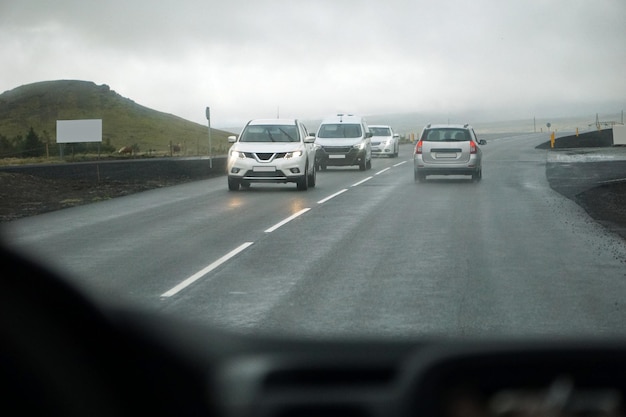 Autofahren Perspektive eines Fahrers