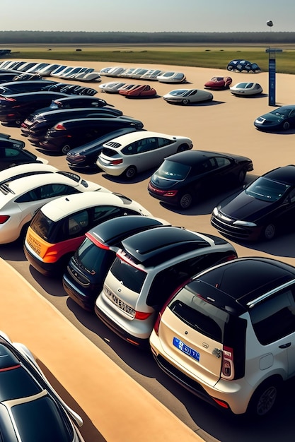 Autohaus-Parkplatz für Autos namhafter Marken