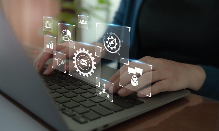 Foto automação de e-mail marketing de e-mails conceito de automação de marketing usando ciência de dados para impulsionar a automação de mercadotecnia desenvolver um insight dados de clientes fortalecer o engajamento do cliente retenção lealdade