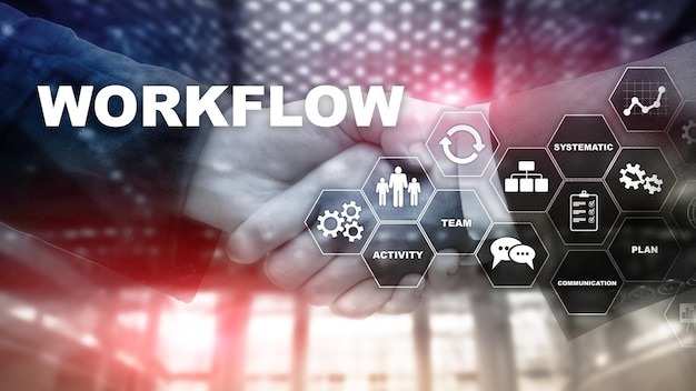 Automação de fluxos de trabalho de negócios. Processo de trabalho. Confiabilidade e repetibilidade em tecnologia e processos financeiros.