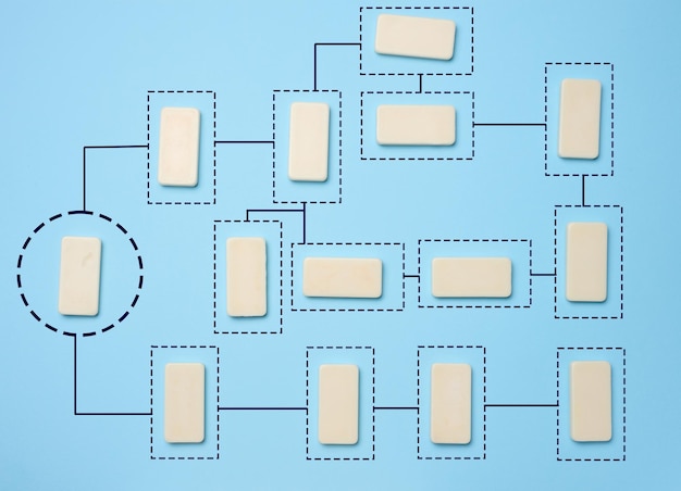 Foto automatisieren sie geschäftsprozesse und workflows mithilfe von flussdiagrammen. reduzierung der zeit für die verarbeitung von prozessen